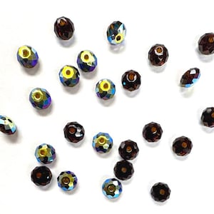 Mocca AB 6mm Swarovski 5040 Briolette Beads  - 24pcs
