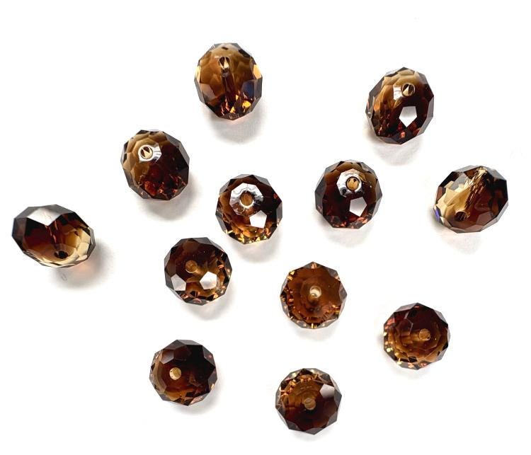 トパーズブレンド 12 mm スワロフスキー 5040 ブリオレットビーズ - 12 