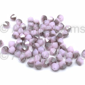 Rose Alabaster Satin 6mm Swarovski 5328 Bicone  - 72pcs