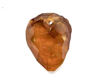 Crystal Copper 35 x 28mm Swarovski 6190 Rock Pendant (top drilled) - 1pc