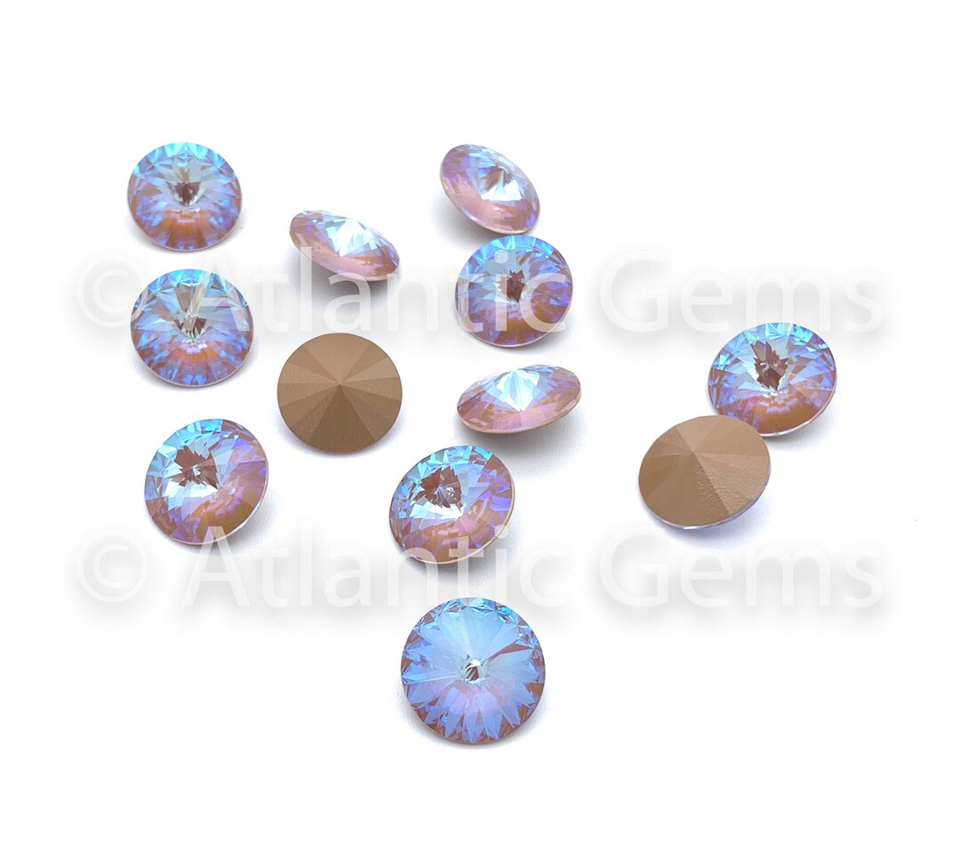 Crystal Cappuccino Delite 14mm Swarovski 1122 Rivoli - 12 Pcs - Etsy