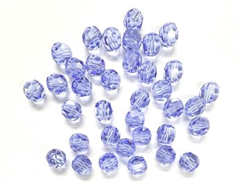 Light Sapphire 8mm Swarovski 5000 Round Beads  - 18pcs