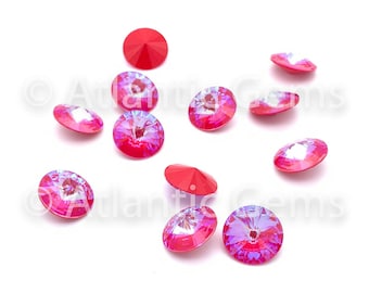 Crystal Royal Red DeLite 12mm Swarovski 1122 Rivoli  - 12 pcs