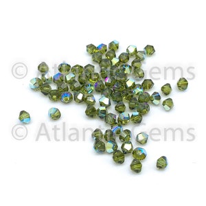 Olivine AB 5mm Swarovski 5328 Bicone  - 72pcs