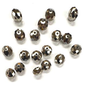 Crystal Metallic Light Gold 2x 8mm Swarovski 5040 Briolette Beads  - 18pcs