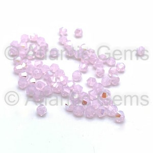 Rose Water Opal Shimmer 4mm EuroCrystal 5328 Bicone  - 72pcs