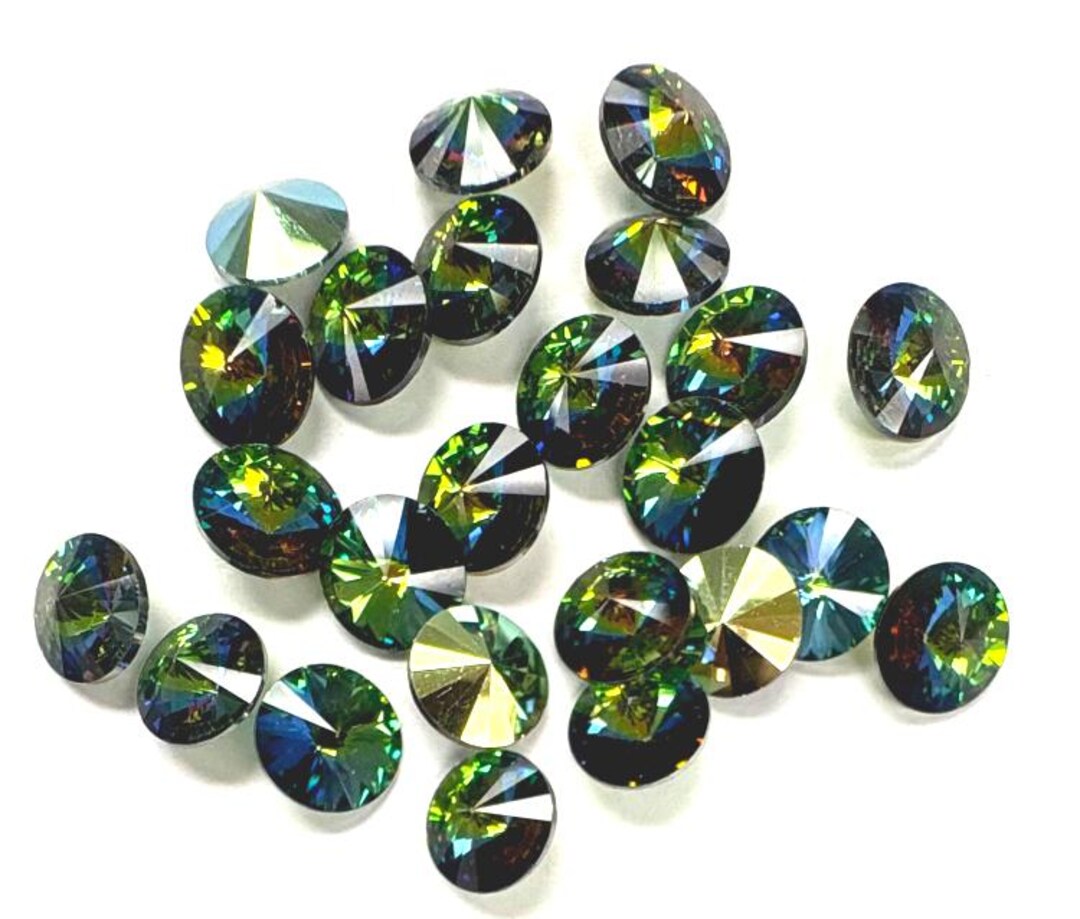 Crystal Green Sphinx AMC SS39 Eurocrystal 1122 Rivoli - 24 Pcs
