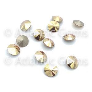 Crystal Metallic Sunshine 14mm EuroCrystal 1122 Rivoli  - 12 pcs