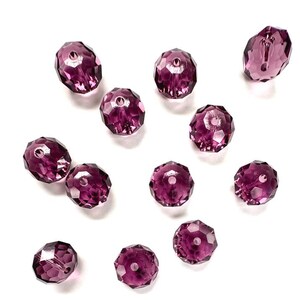 Amethyst 12mm Swarovski 5040 Briolette Beads  - 12pcs