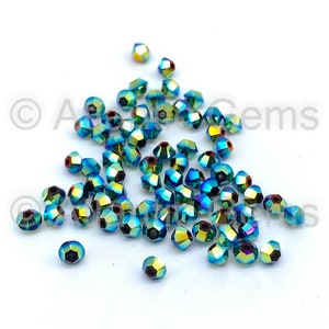 Jet AB 2X 3mm EuroCrystal 5328 Bicone  - 72pcs