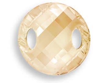 Swarovski 3221 28mm Twist Sew-On Bead Crystal Golden Shadow