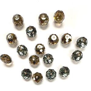 Crystal Bronze Shade 8mm Swarovski 5040 Briolette Beads  - 18pcs