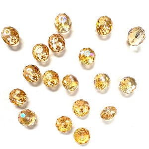 Crystal Brandy AMC 8mm Swarovski 5040 Briolette Beads  - 18pcs