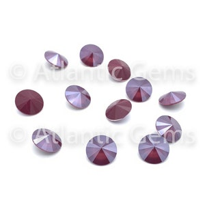 Crystal Dark Red 14mm EuroCrystal 1122 Rivoli  - 12 pcs