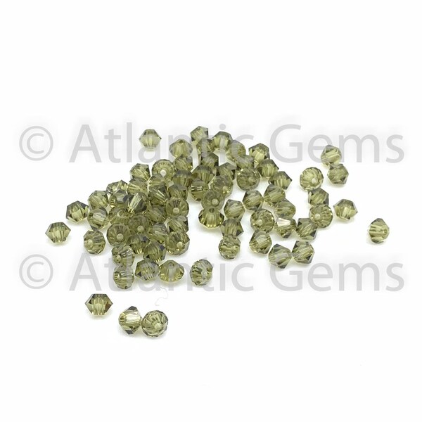 Olivine 4mm Swarovski 5328 Bicone  - 72pcs