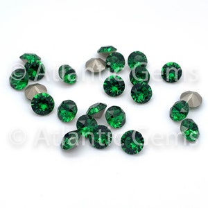 Dark Moss Green SS39 EuroCrystal 1088 XIRIUS Chaton - 24 pcs