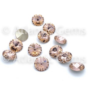 Vintage Rose 14mm EuroCrystal 1122 Rivoli - 12 pcs