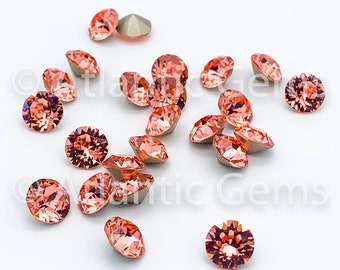 Rose Peach SS39 Swarovski 1088 XIRIUS Chaton - 24 Pcs - Etsy
