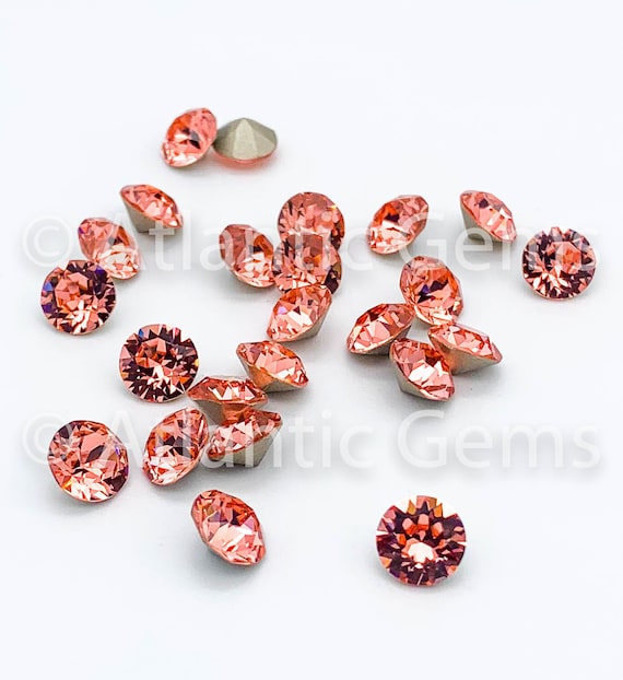 Rose Peach SS39 Swarovski 1088 XIRIUS Chaton - 24 Pcs - Etsy