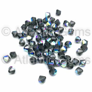 Morion AB 6mm Swarovski 5301 Bicone  - 72pcs