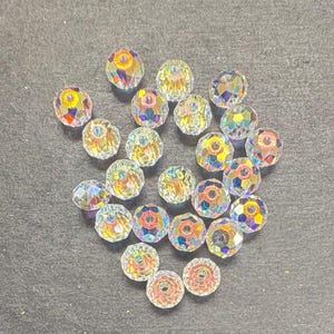 Crystal AB 8mm Swarovski 5040 Briolette Beads  - 18pcs