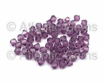 Lila 4 mm Swarovski 5328 bicone (72 stuks)