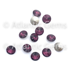 Amethyst 14mm EuroCrystal 1122 Rivoli  - 12 pcs