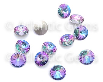 Crystal Vitrail Light 12mm Swarovski 1122 Rivoli  - 12 pcs