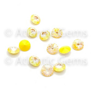 Crystal Sunshine DeLite 12mm EuroCrystal 1122 Rivoli  - 12 pcs