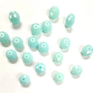 Mint Alabaster 6mm Swarovski 5040 Briolette Beads  - 24pcs