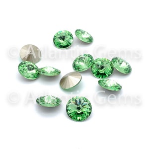 Peridot 12mm EuroCrystal 1122 Rivoli  - 12 pcs