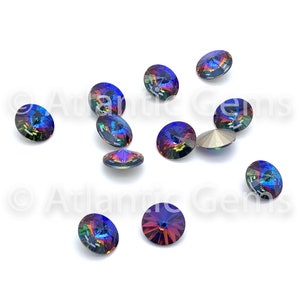 Crystal Meridian Blue 12mm EuroCrystal 1122 Rivoli  - 12 pcs