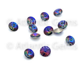 Crystal Meridian Blue 12mm Swarovski 1122 Rivoli  - 12 pcs