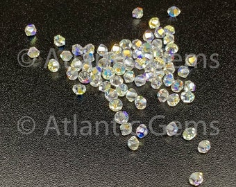 Crystal AB - Aurore Boréale 3mm EuroCrystal 5328 Bicône - 72pcs