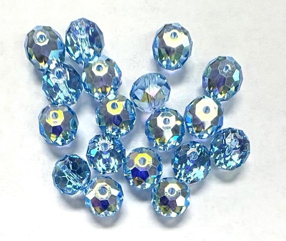 Aquamarine AB 6mm Swarovski 5040 Briolette Beads - 24pcs - Etsy