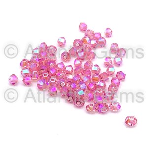 Rose Shimmer 2X 3mm EuroCrystal 5328 Bicone  - 72pcs
