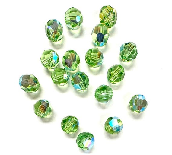 Peridot AB 8mm Swarovski 5000 Round Bead - 18pcs - Etsy