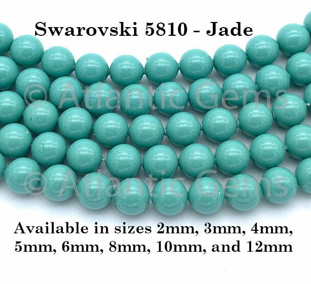 Jade Swarovski 5810 Crystal Round Pearls - 2mm, 3mm, 4mm, 5mm, 6mm, 8…
