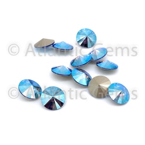 Tanzanite Shimmer 12mm EuroCrystal 1122 Rivoli  - 12 pcs