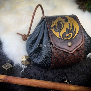 Leather dice bag
