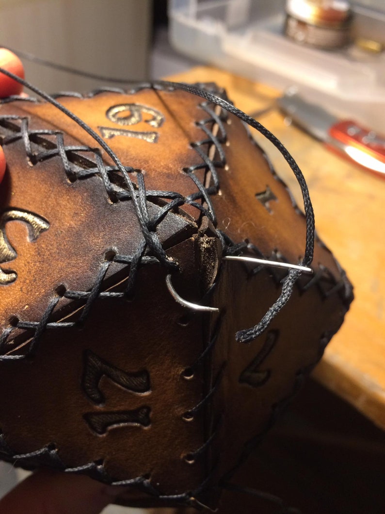 D20 Leather Dice Holdernut Containerdice Set Genuine Etsy