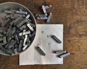 Set of 100 Around the 1930s Vintage Japanese Letter Press Stamps Metal stamps small stamps Japanese item