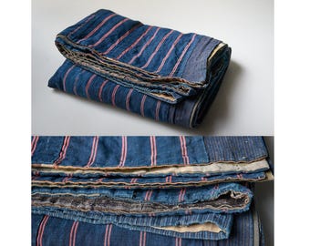 ヴィンテージの日本製藍染めボロパッチワークラグ #3538 - Etsy 日本