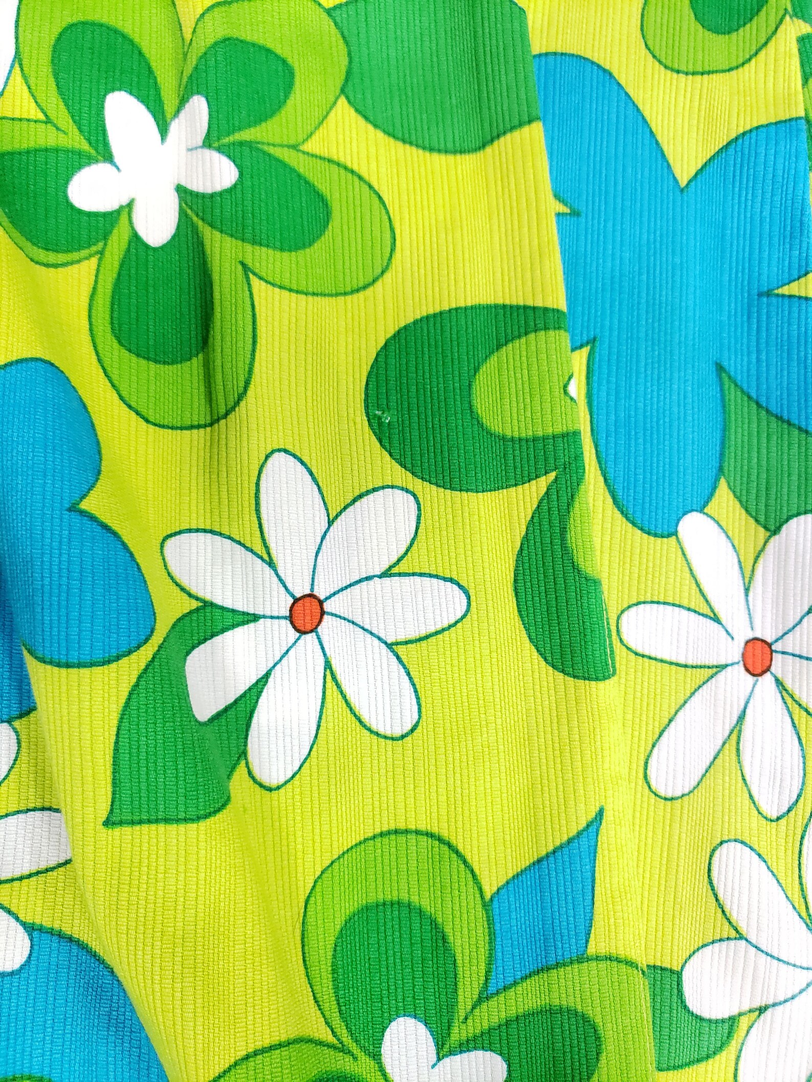 Vintage 1960s Lime Green and Blue Floral Wrap Maxi Dress Size Etsy