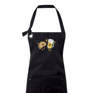 I Wanna Taco &#39;boutbrey Schürze, Bier- und Tacos-Schürze, lustig gestickte PREMIUM-Schürze aus schwerem Baumwoll-Canvas mit Tasche