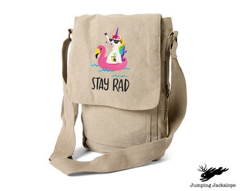 Otter Sweethearts Embroidered Canvas Field Bag