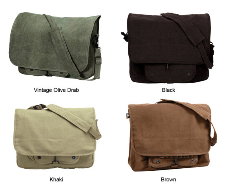 Release the Kraken Embroidered Canvas Messenger Bag