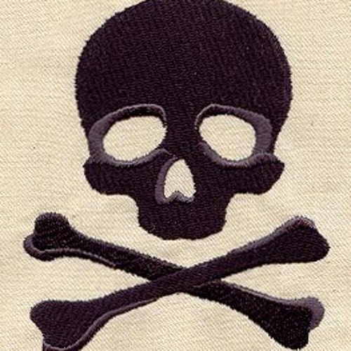 Skull and Crossbones Embroidered Canvas Messenger Bag - agrohort.ipb.ac.id