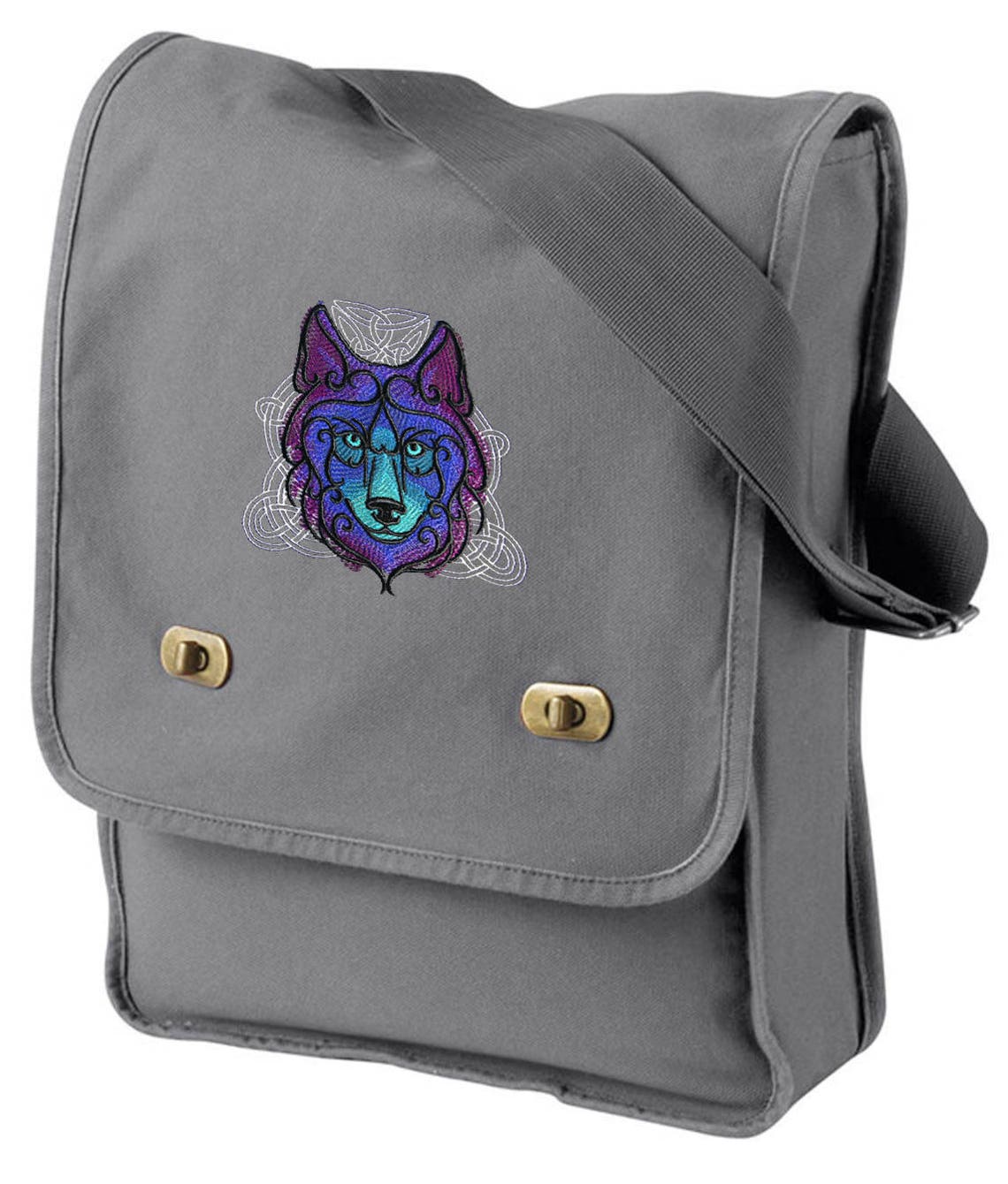 Wolf Bag Wolf Bag Wolf Canvas Bag Dark Celt Wolf Etsy