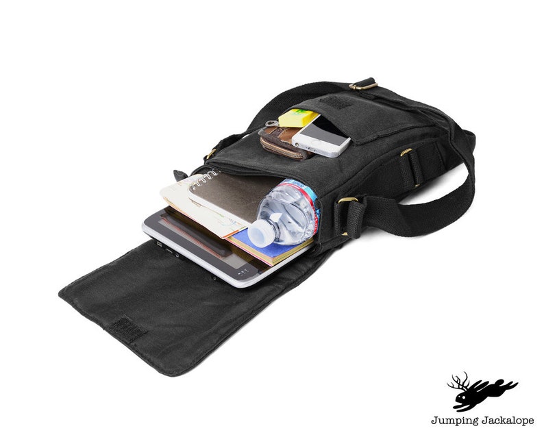 Click Camera Embroidered Canvas Tech Bag